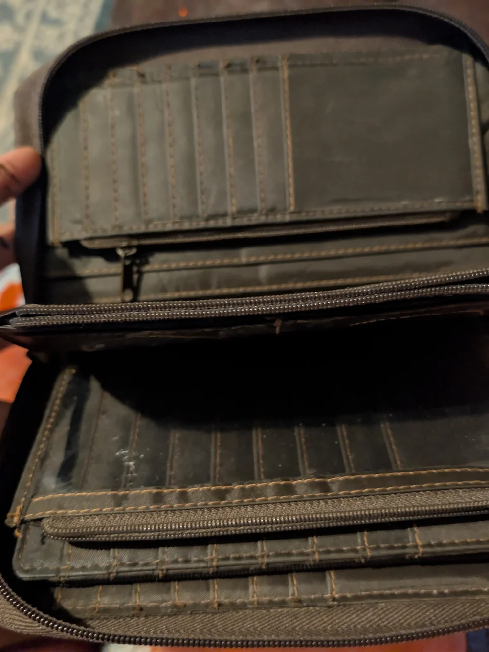 Sts Rancho Wear Leather Wristlet Wallet - Dark Brown